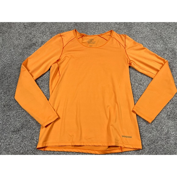 Patagonia Tops - Patagonia Shirt Womens Medium Orange Long Sleeve Base Layer Camping Hike Outdoor
